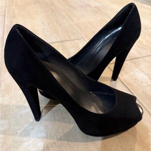 Stuart Weitzman Black Suede Heels